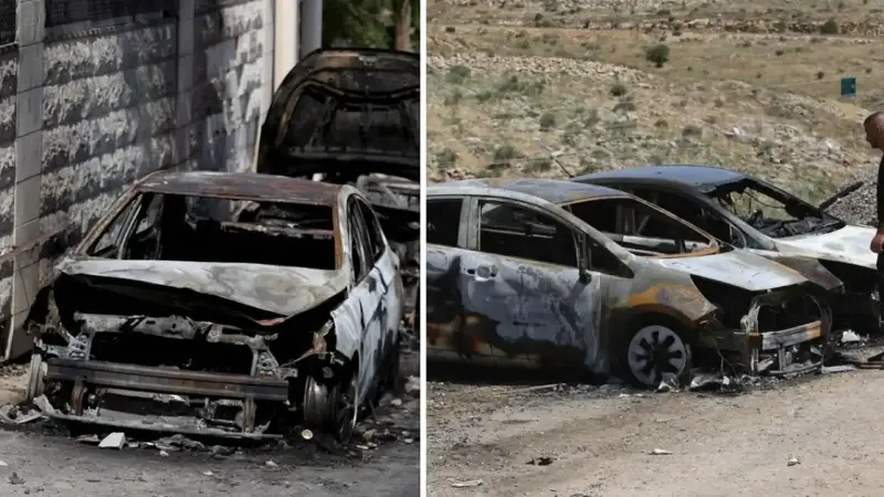 filistin topraklarini gasbeden israilliler bati seriada filistinlilerin araclarini yakti 5evSTVzy.webp