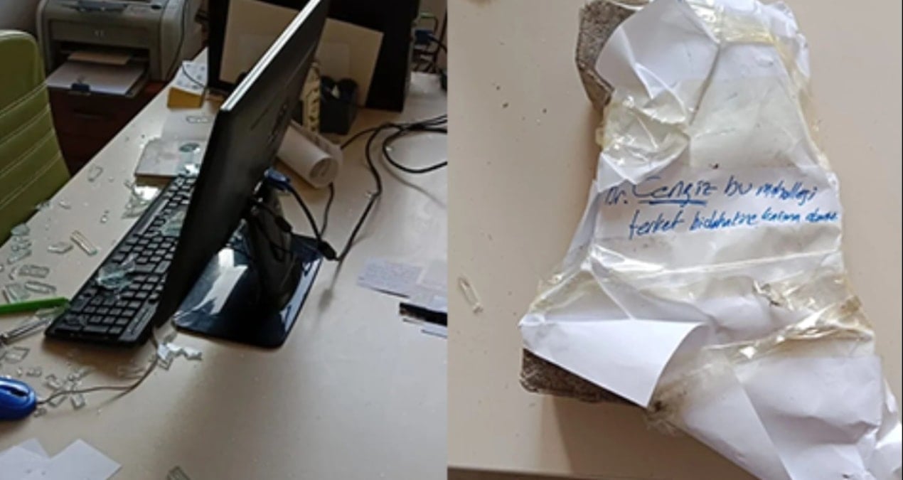 Doktora taşlı tehdit mesajı ortaya çıktı: “Cengiz, bu mahalleyi terk et”