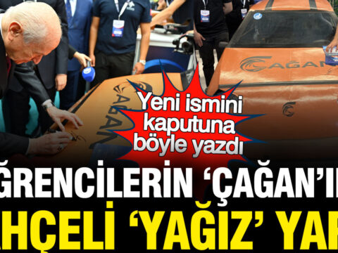 Devlet Bahçeli, Öğrencilerin Projesine ‘Yağız’ İsmine Sahip Araçla Destek Verdi